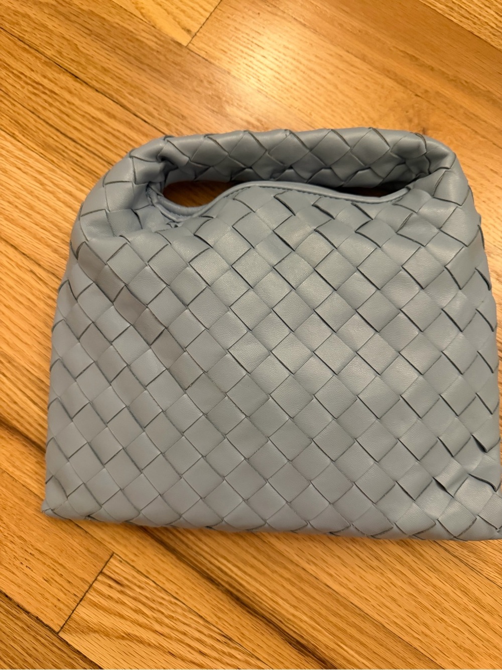 Bottega Veneta Mini Hop Bag Ice Blue Leather NWOT